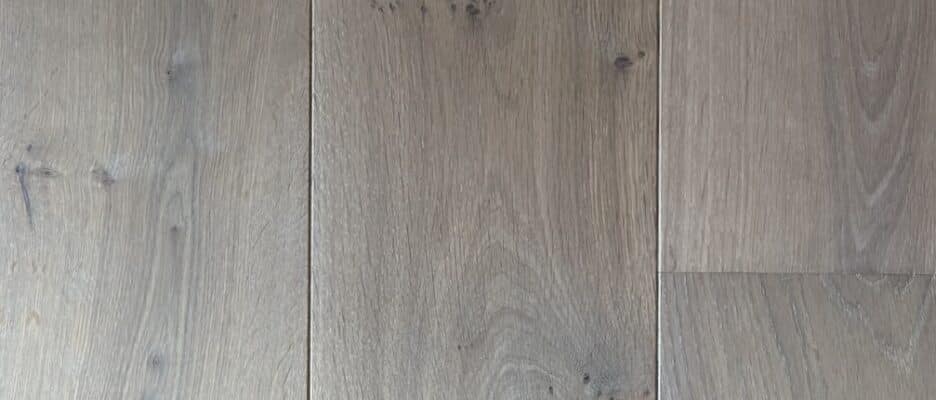 Oiled Wood Floor light grey chalk oil natural oak colouring. close up