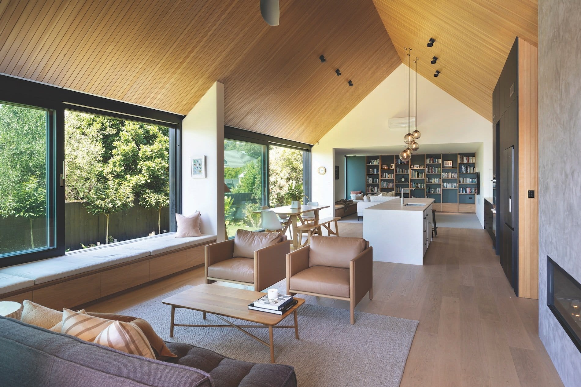 Architectural home featuring Vienna Woods Oak timber floor oiled 