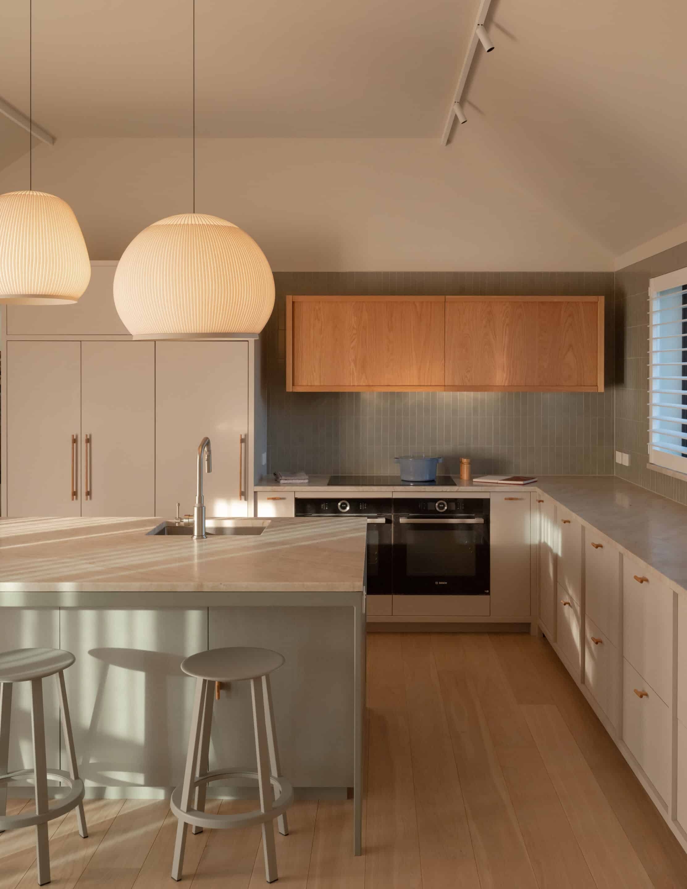 Greenbelt House Kitchen, showcasing Vienna Woods Sazerac Prime Grade Wood Flooring